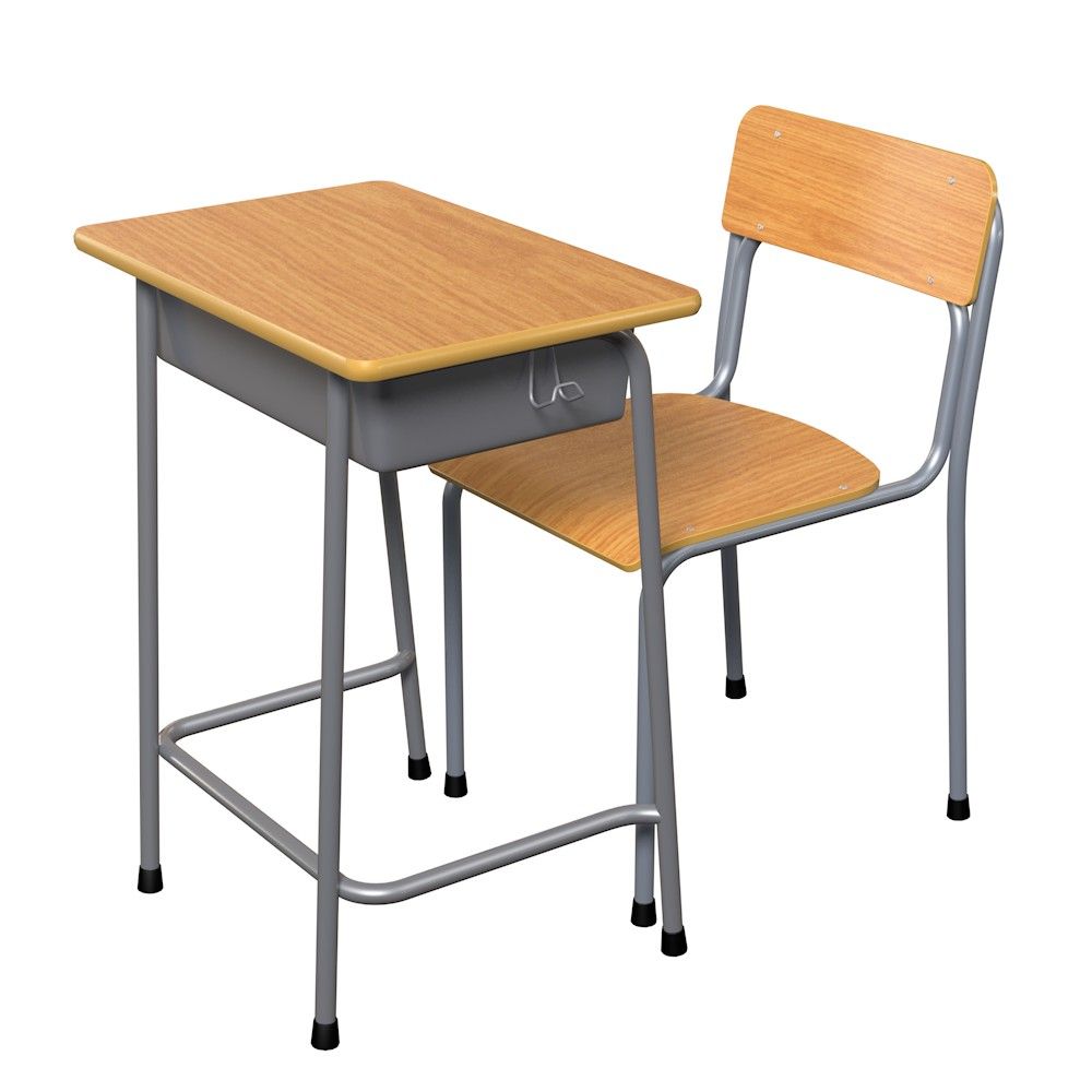 wooden metak mixed chair student